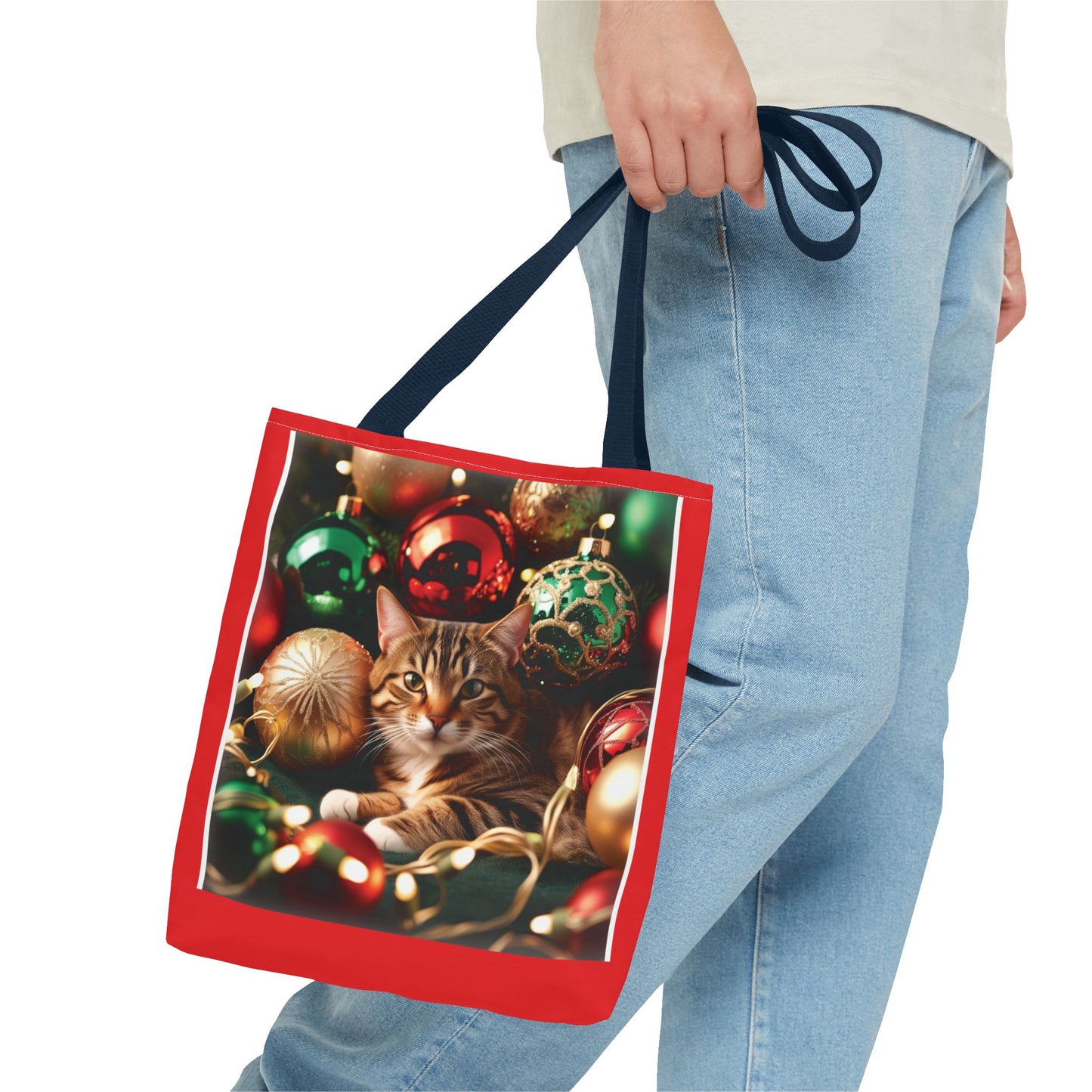 Festive Cat Christmas Tote