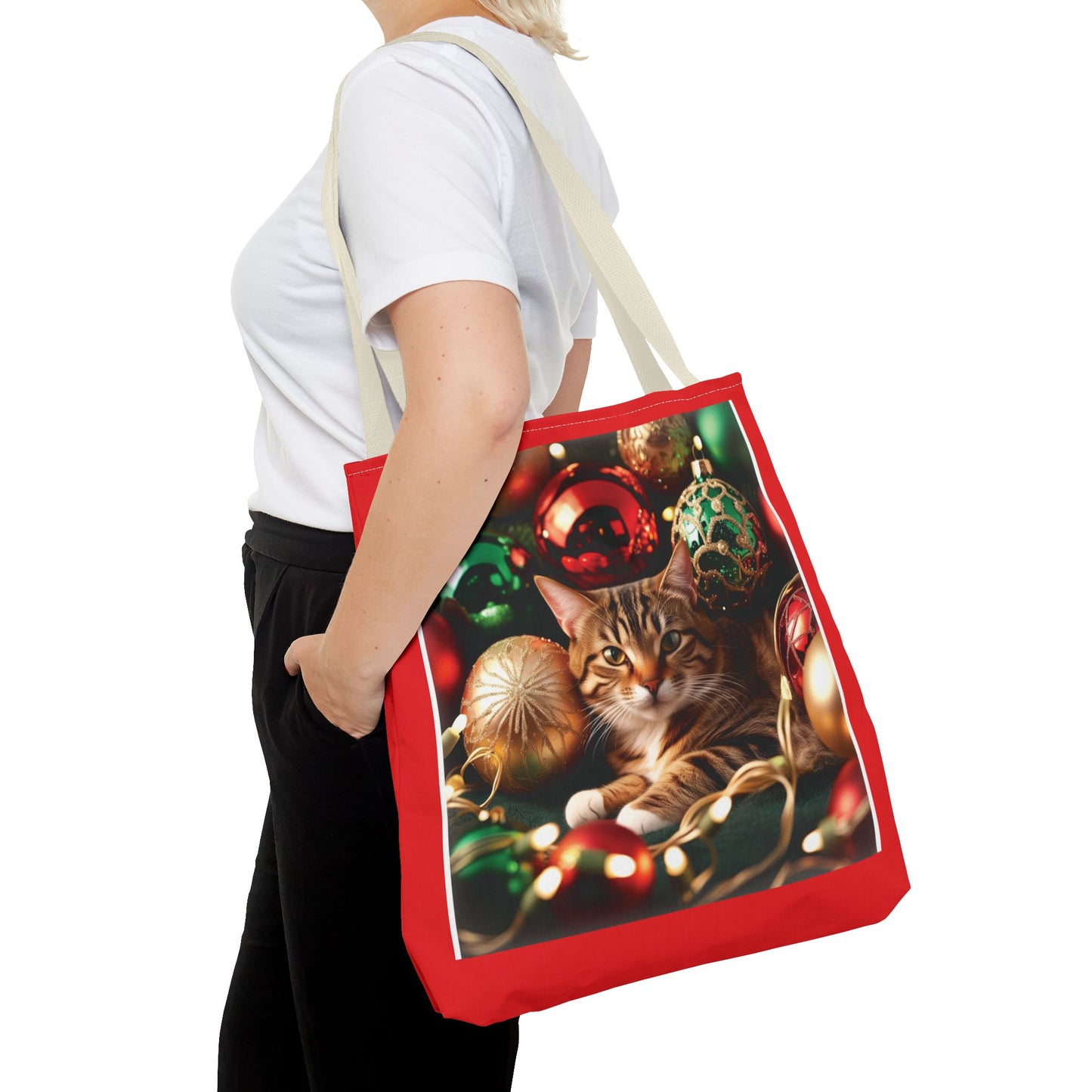 Festive Cat Christmas Tote