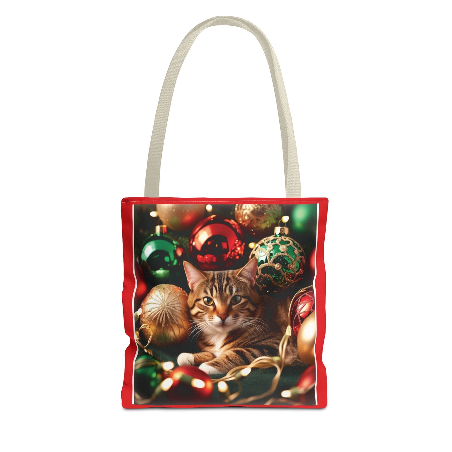 Festive Cat Christmas Tote