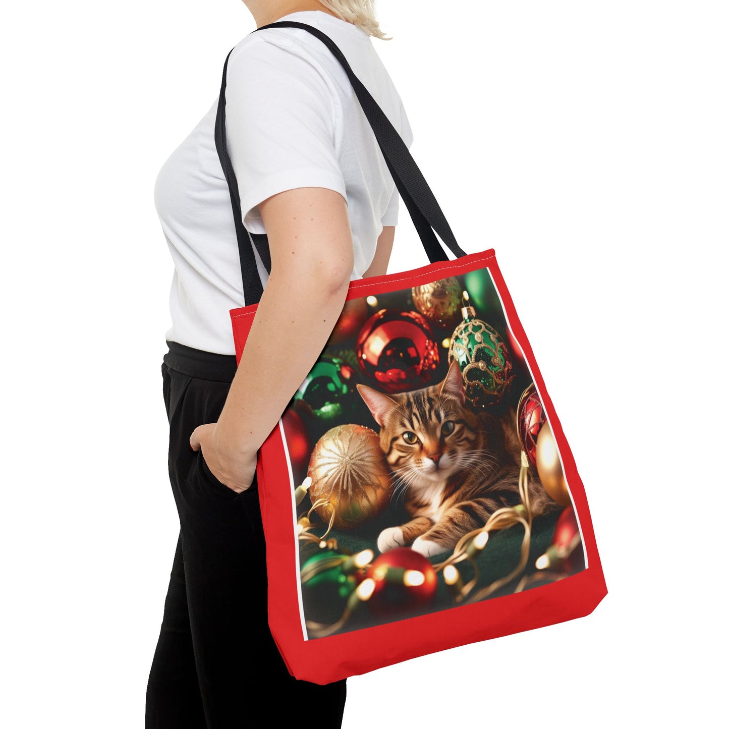 Festive Cat Christmas Tote