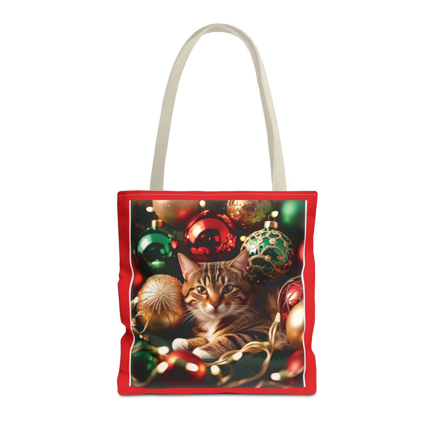 Festive Cat Christmas Tote